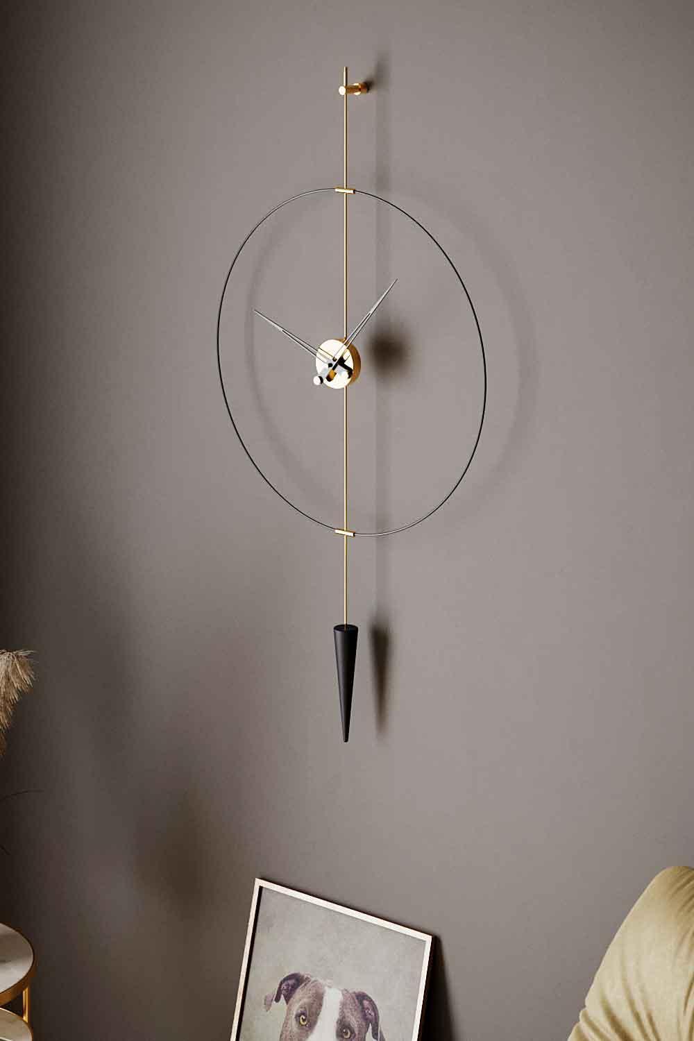 Mclocks-Pendulumplus 60 gold Dekoratif duvar saati-Duvar Saati-2-Milagron.com