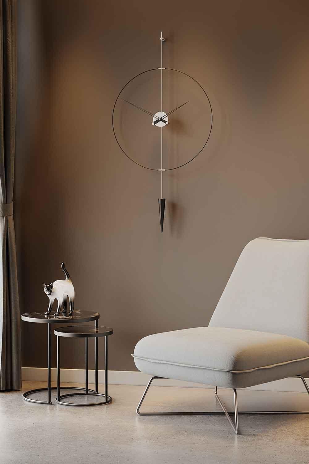 Mclocks-Pendulumplus 60 silver Dekoratif duvar saati-Duvar Saati-1-Milagron.com