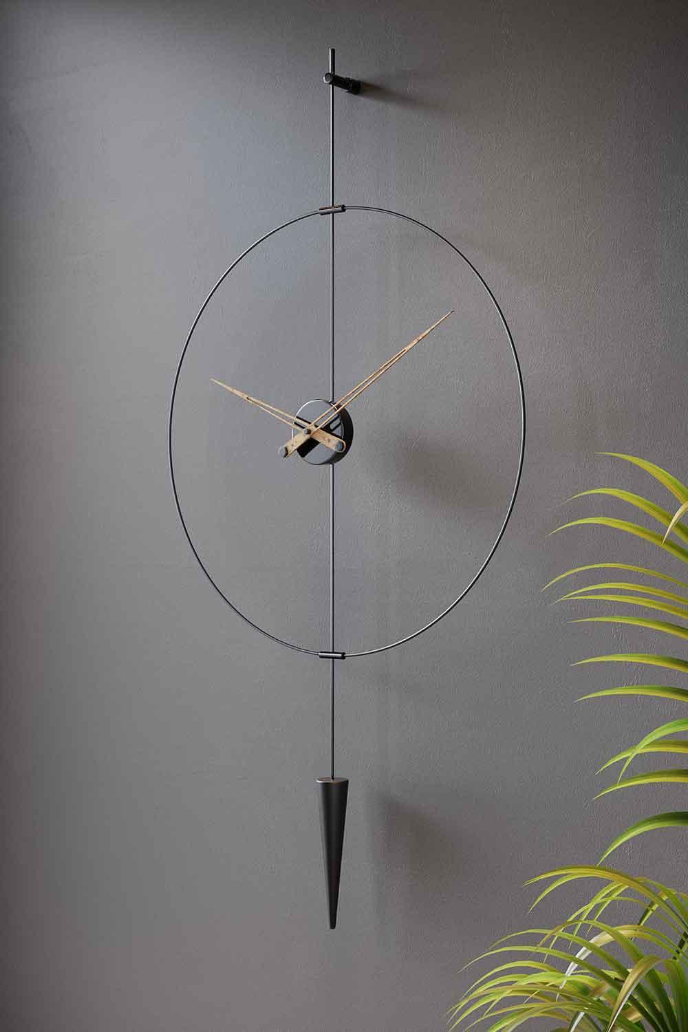 Mclocks-Pendulumplus 60 siyah Dekoratif duvar saati-Duvar Saati-2-Milagron.com