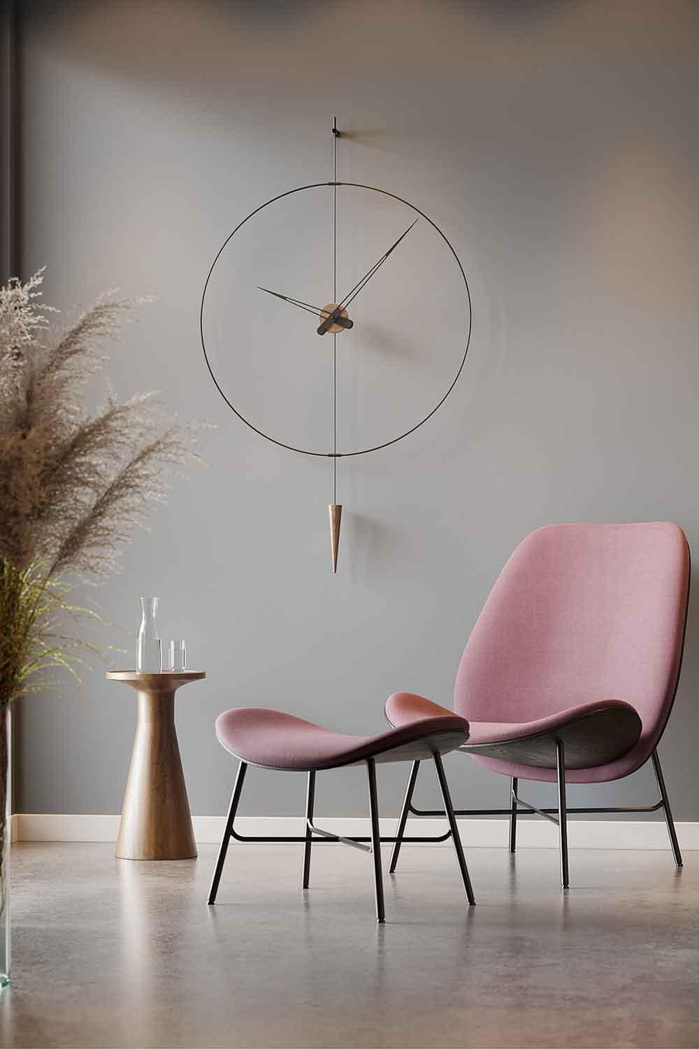 Mclocks-Pendulumplus 90 siyah Dekoratif duvar saati-Duvar Saati-1-Milagron.com