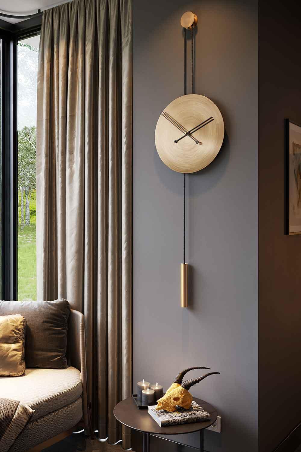 Mclocks-Serenity 45 antik gold Dekoratif duvar saati-Duvar Saati-1-Milagron.com