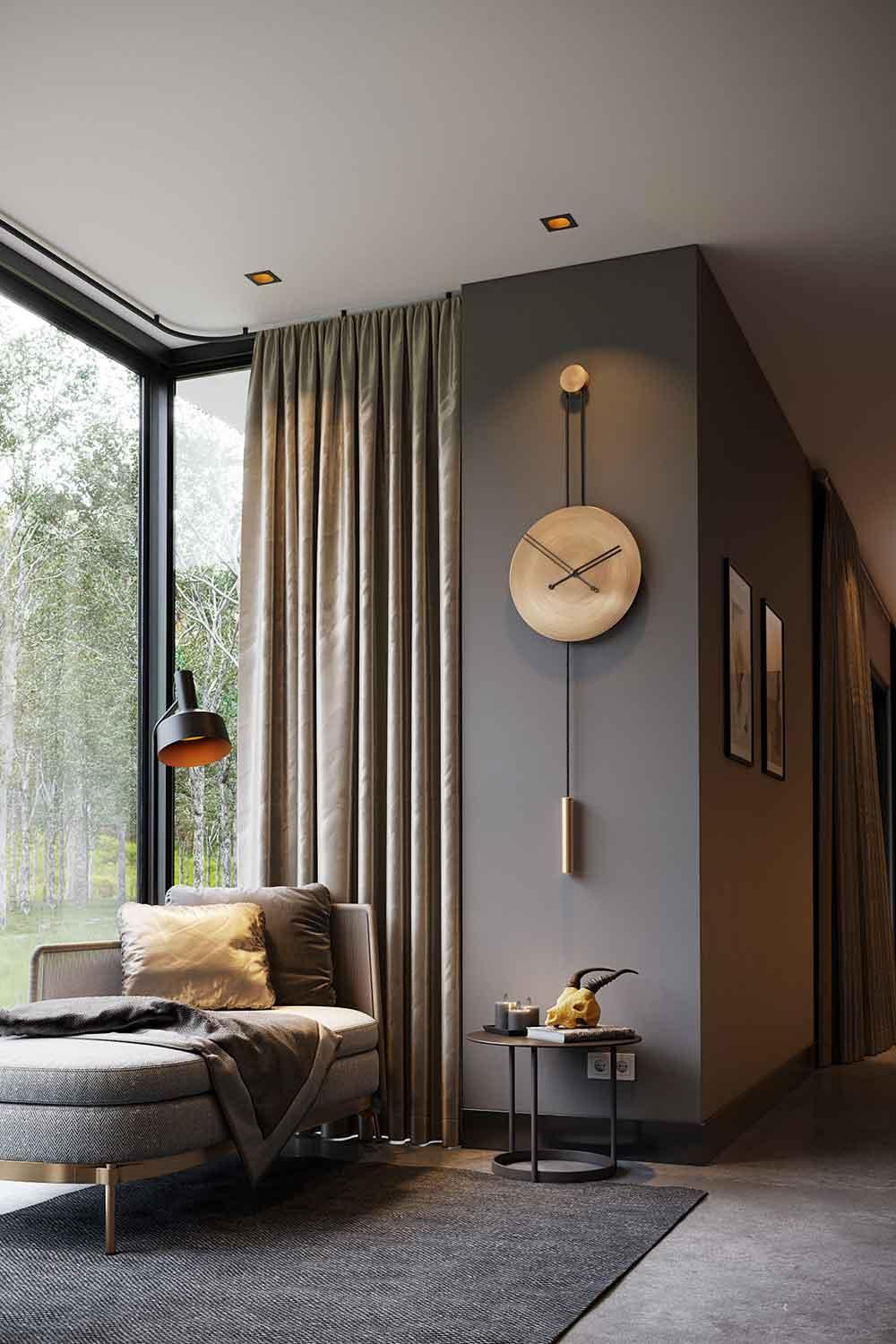 Mclocks-Serenity 45 antik gold Dekoratif duvar saati-Duvar Saati-3-Milagron.com