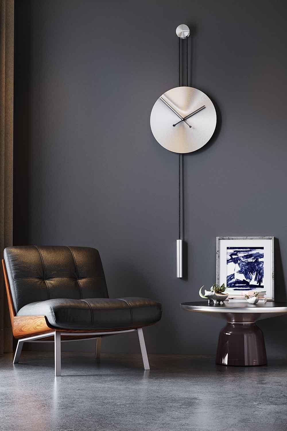 Mclocks-Serenity 45 krom Dekoratif duvar saati-Duvar Saati-1-Milagron.com