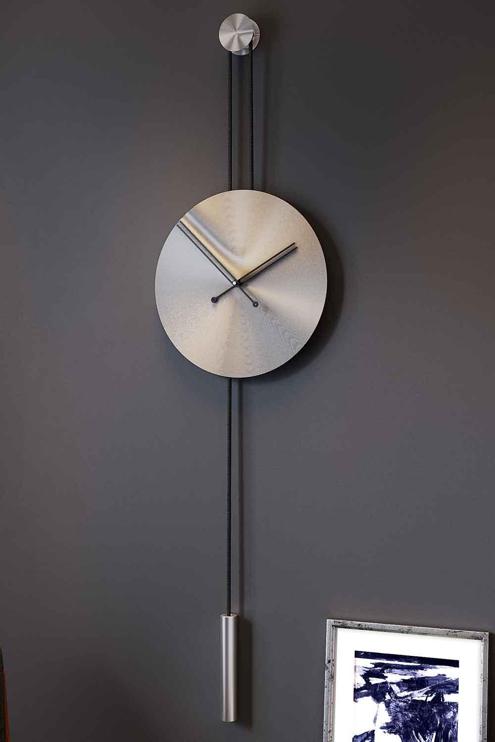 Mclocks-Serenity 45 krom Dekoratif duvar saati-Duvar Saati-2-Milagron.com