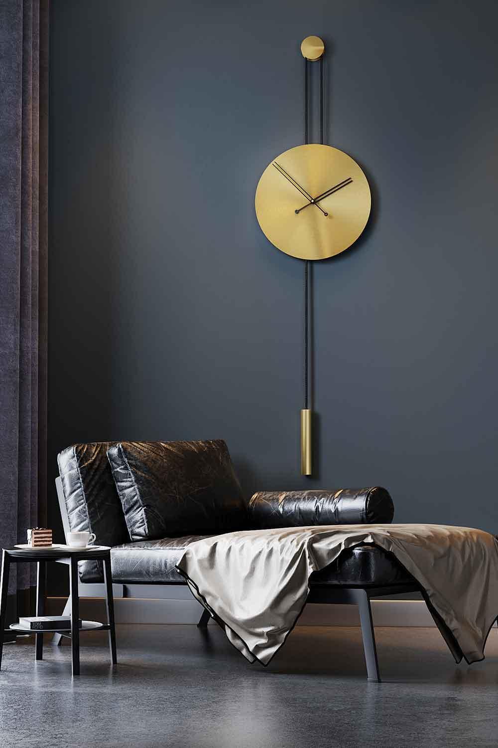 Mclocks-Serenity 45 mat gold Dekoratif duvar saati-Duvar Saati-1-Milagron.com