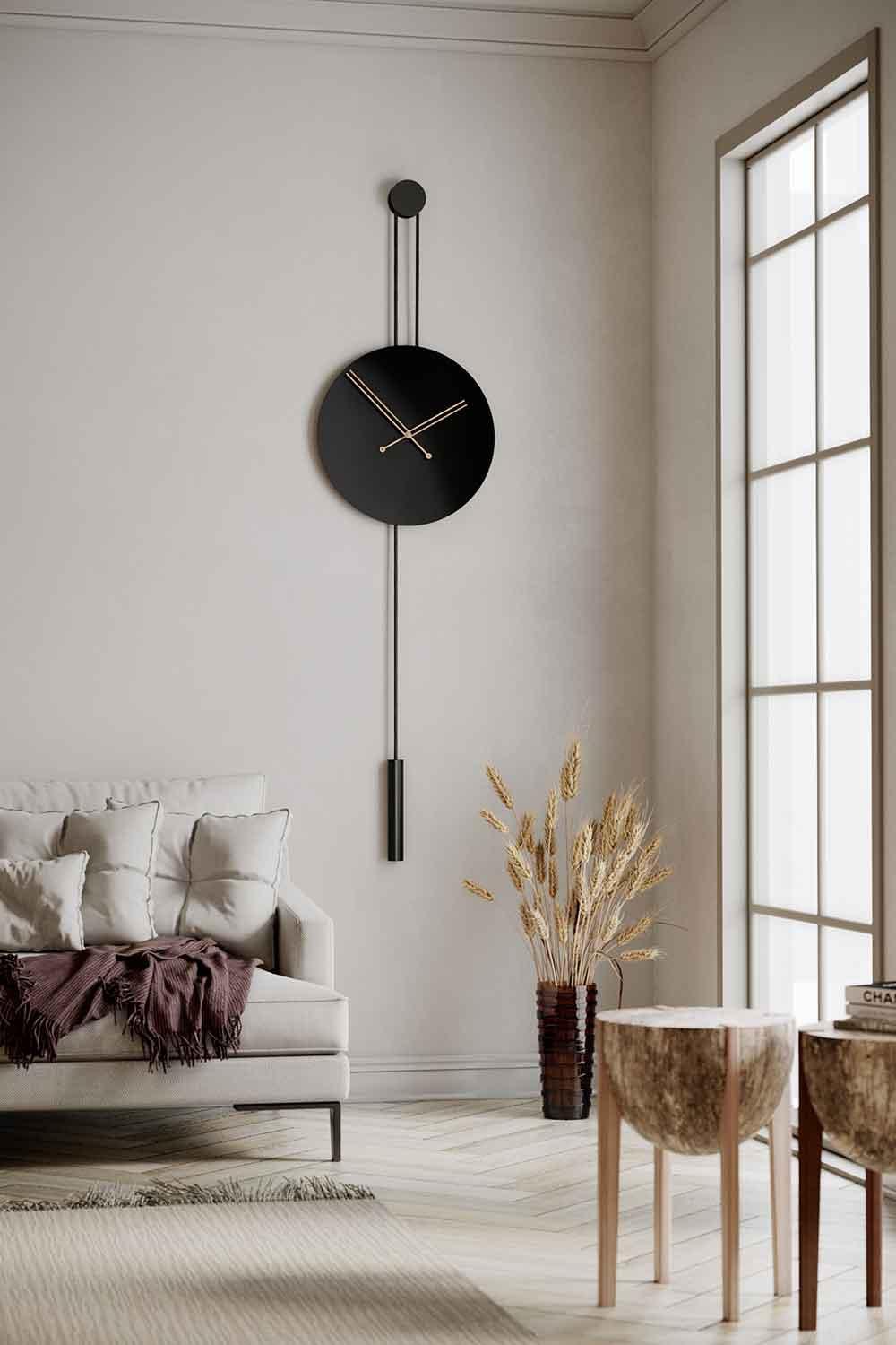 Mclocks-Serenity 45 siyah Dekoratif duvar saati-Duvar Saati-1-Milagron.com