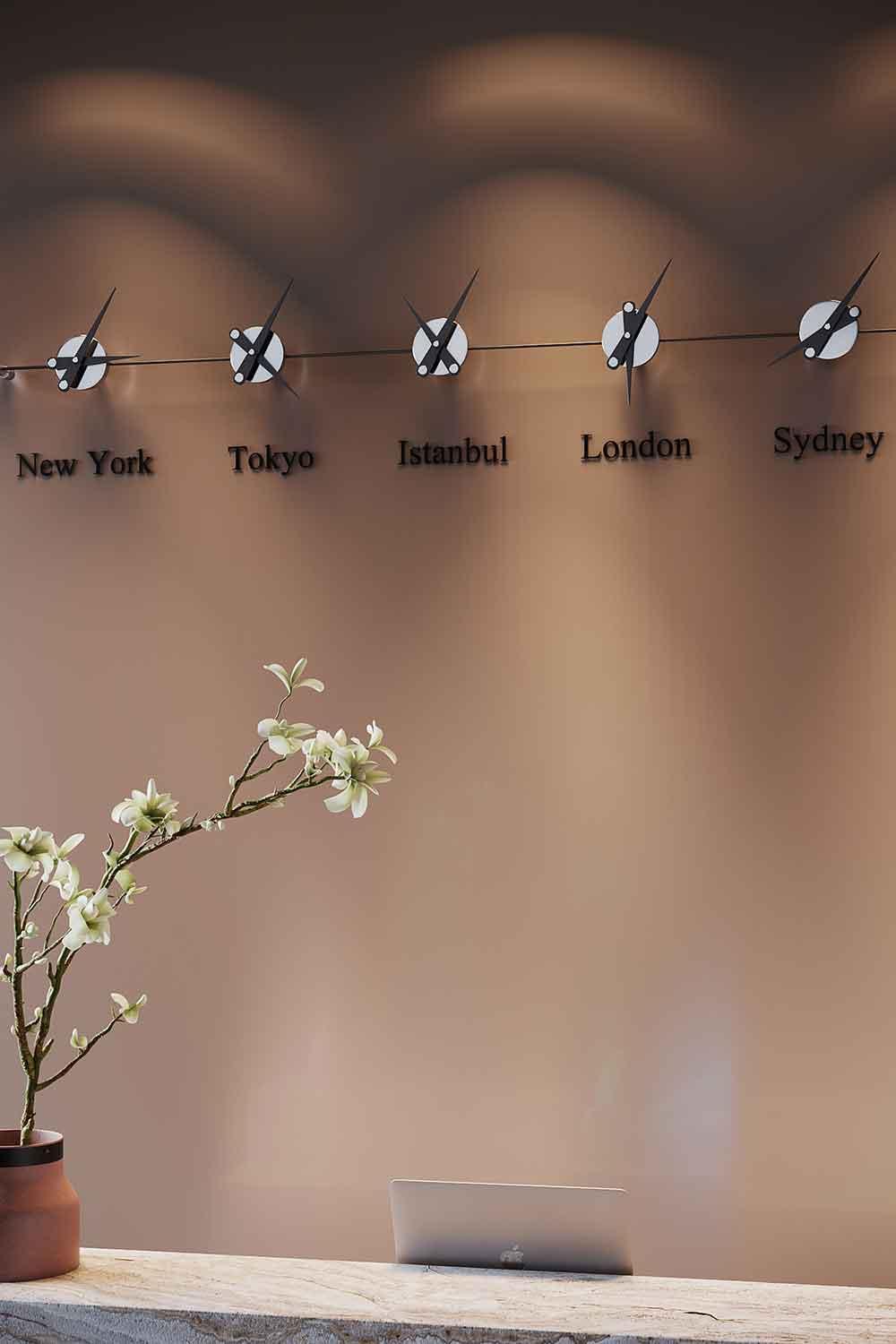 Mclocks-Worldclock 5 Dekoratif duvar saati-Duvar Saati-2-Milagron.com