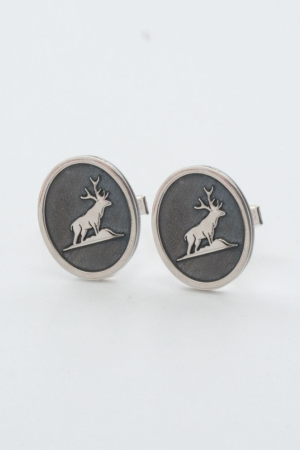Melinka Accessories-Deer Gümüş Kol Düğmesi 04-Kol Düğmesi-1-Milagron.com