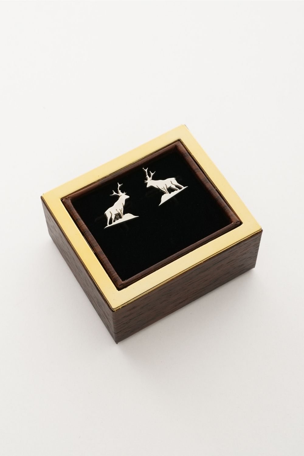 Melinka Accessories-Deer Gümüş Kol Düğmesi 05-Kol Düğmesi-4-Milagron.com