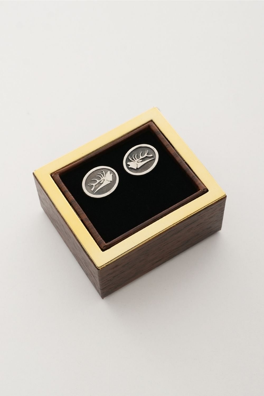 Melinka Accessories-Deer Gümüş Kol Düğmesi 06-Kol Düğmesi-3-Milagron.com