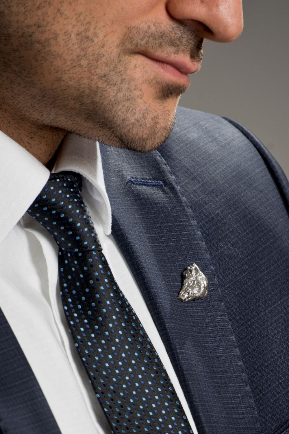 Melinka Accessories-Wild Boar Gümüş Broş 03-Broş-4-Milagron.com