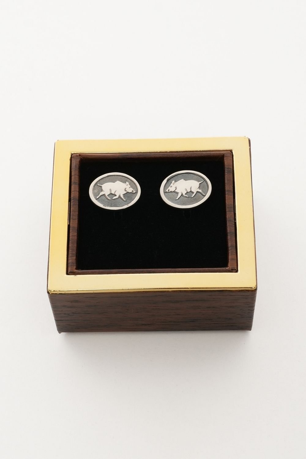 Melinka Accessories-Wild Boar Gümüş Kol Düğmesi 01-Kol Düğmesi-5-Milagron.com