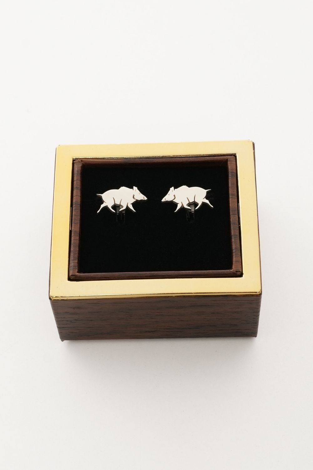 Melinka Accessories-Wild Boar Gümüş Kol Düğmesi 02-Kol Düğmesi-5-Milagron.com