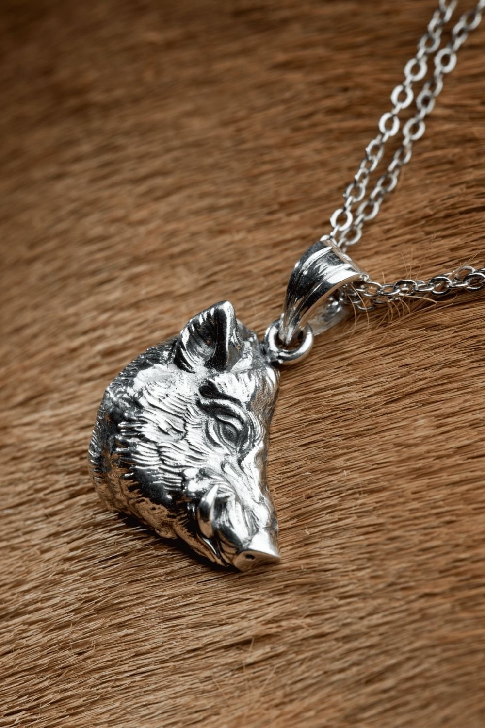 Melinka Accessories-Wild Boar Gümüş Kolye 02-Kolye-2-Milagron.com