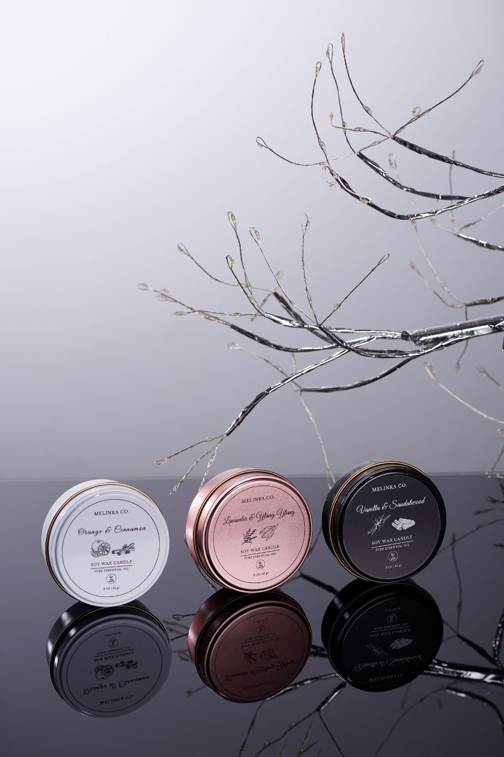 Melinka Co.-Luna Serisi Soya Mumu 3'lü Set-Mum-1-Milagron.com