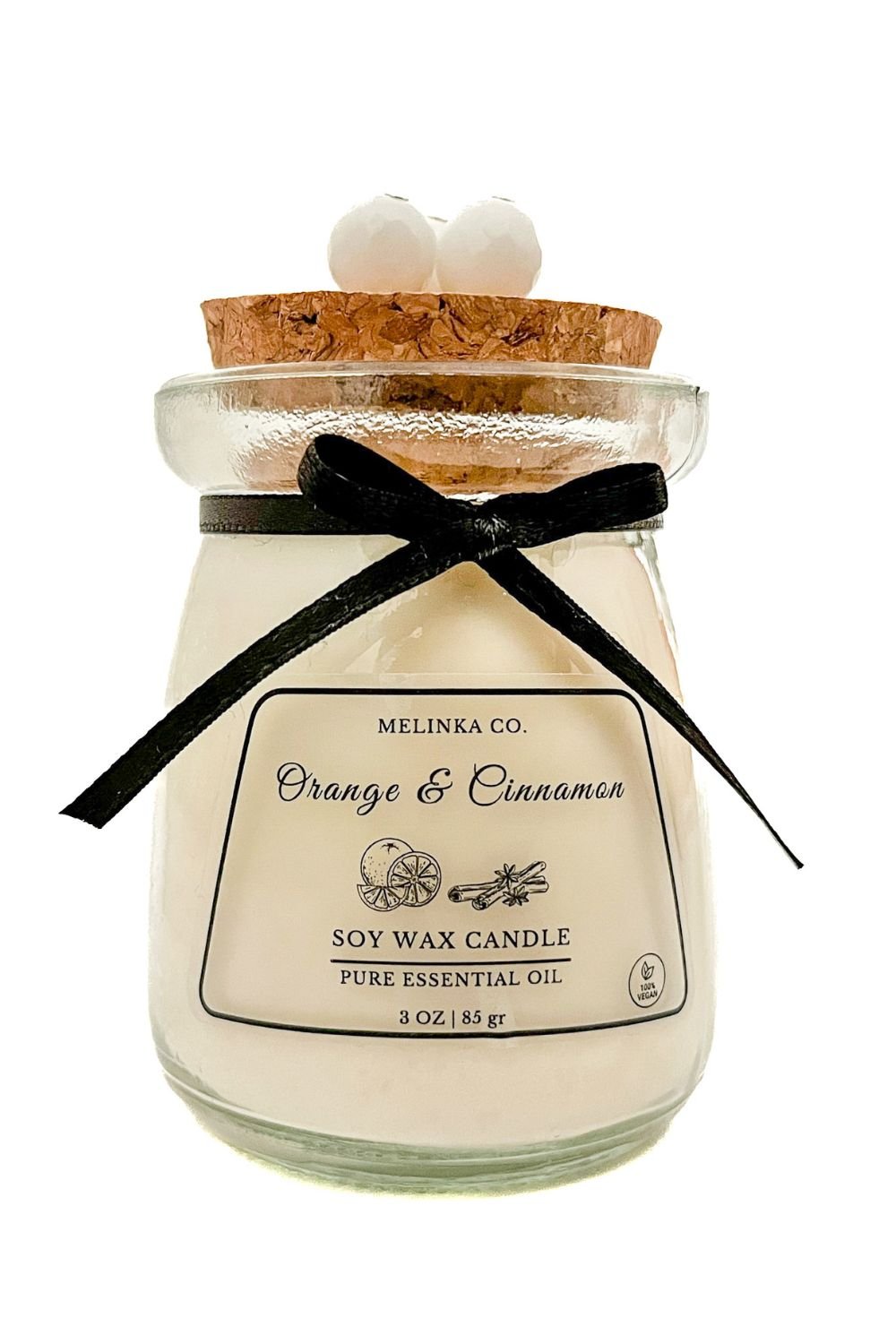 Melinka Co.-Portakal & Tarçın Soya Mumu Stella Serisi-Mum-1-Milagron.com