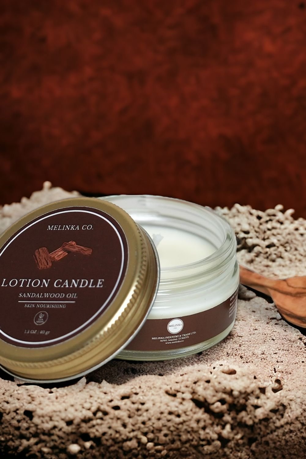 Melinka Co.-Sandal Ağacı Losyon Mum-Mum-1-Milagron.com