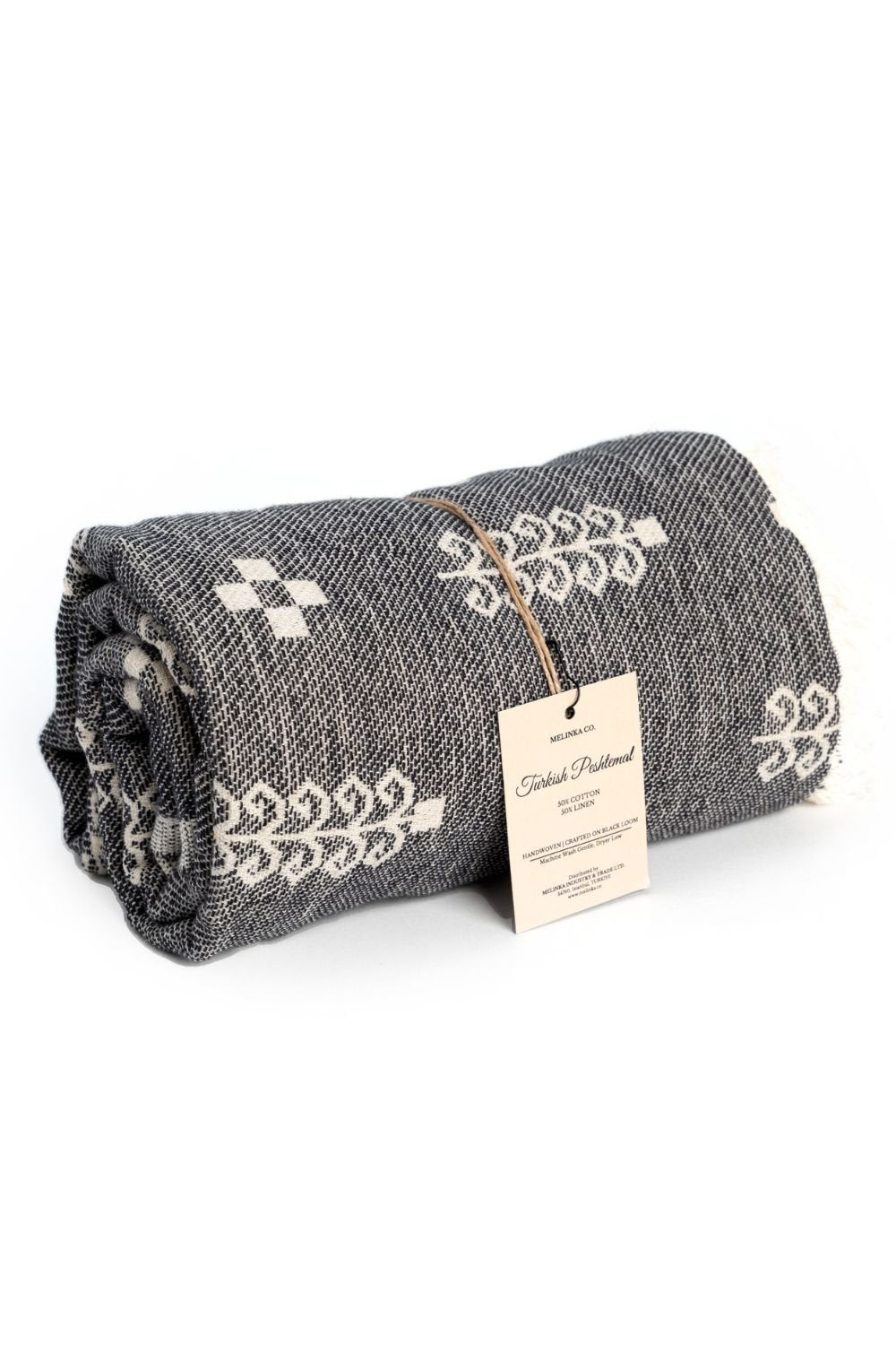 Melinka Co.-Silva Peştemal Siyah-Havlu & Peştamal-1-Milagron.com