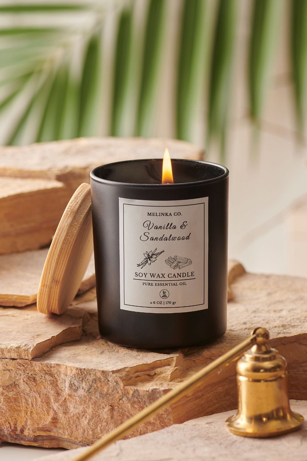 Melinka Co.-Vanilya & Sandal Ağacı Soya Mumu Sol Serisi-Mum-1-Milagron.com