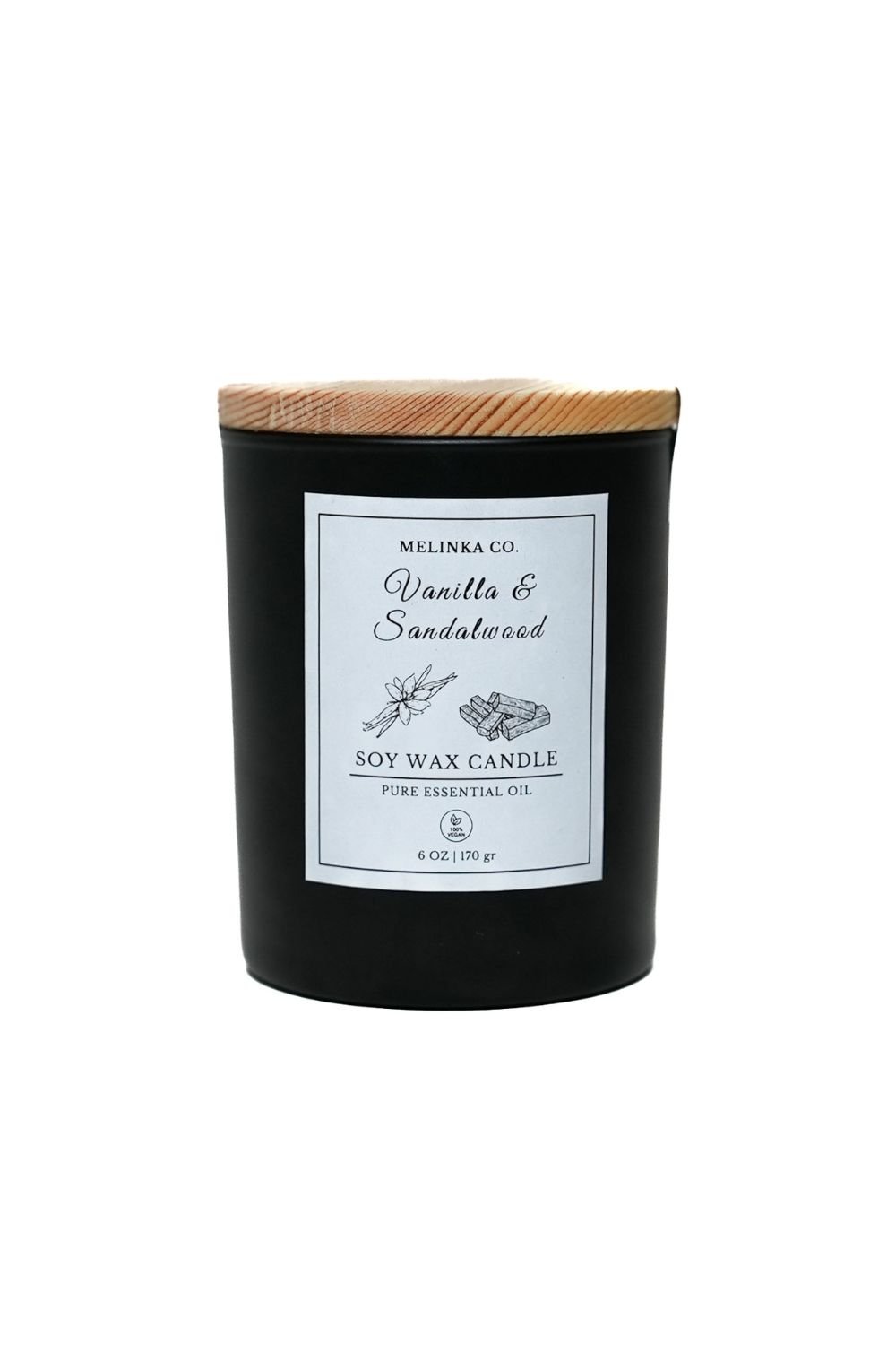 Melinka Co.-Vanilya & Sandal Ağacı Soya Mumu Sol Serisi-Mum-2-Milagron.com