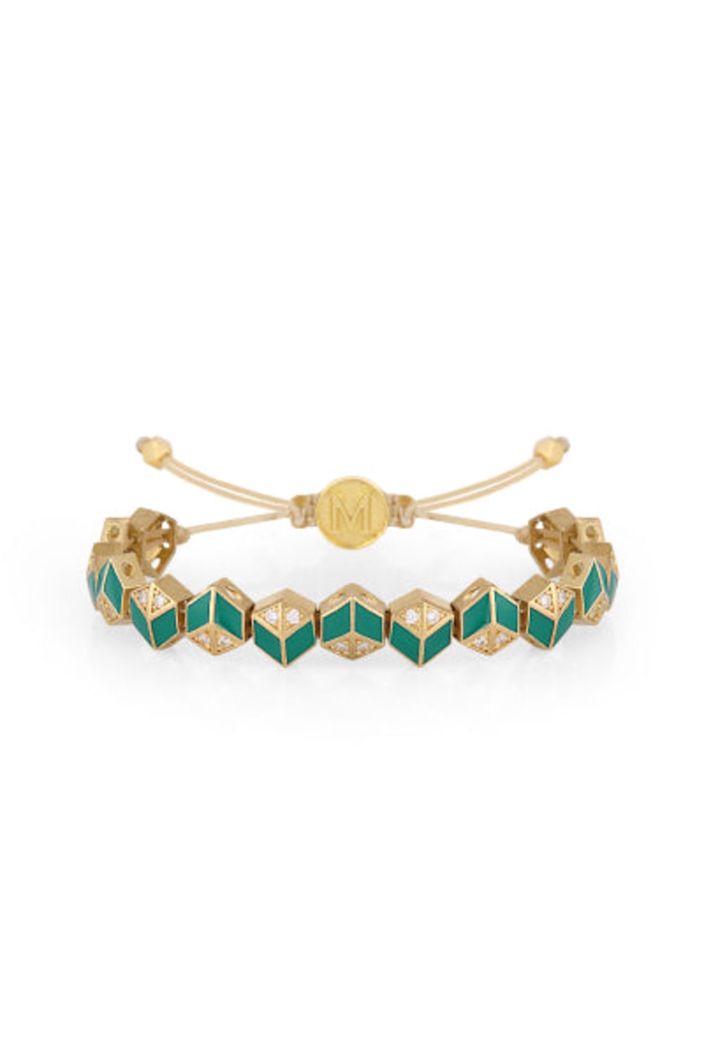 Melon-Ars Taşlı Yeşil Mine Bileklik-Bileklik-1-Milagron.com