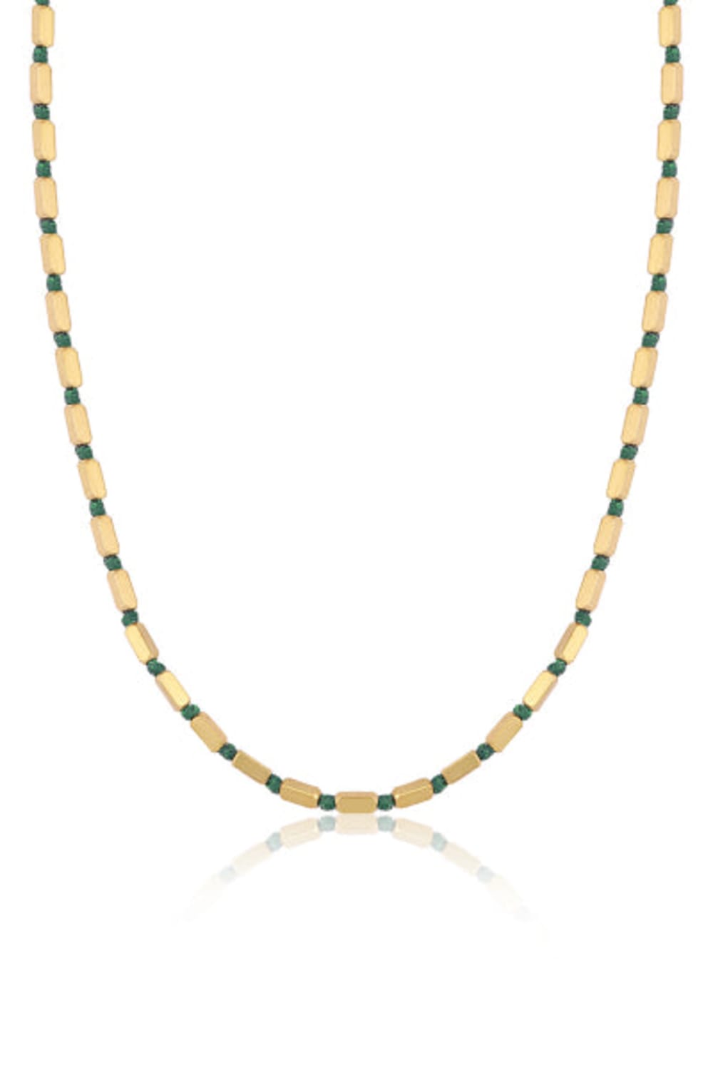 Melon-Gold Green Rope Kolye-Kolye-1-Milagron.com