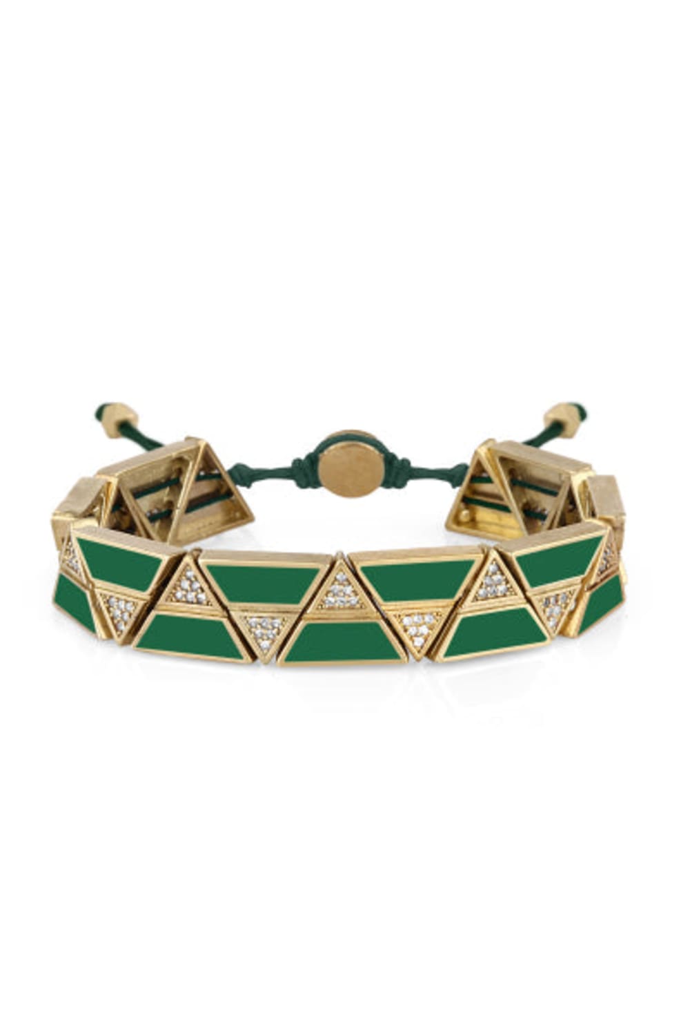 Melon-Gold Green Zigzag Bileklik-Bileklik-1-Milagron.com
