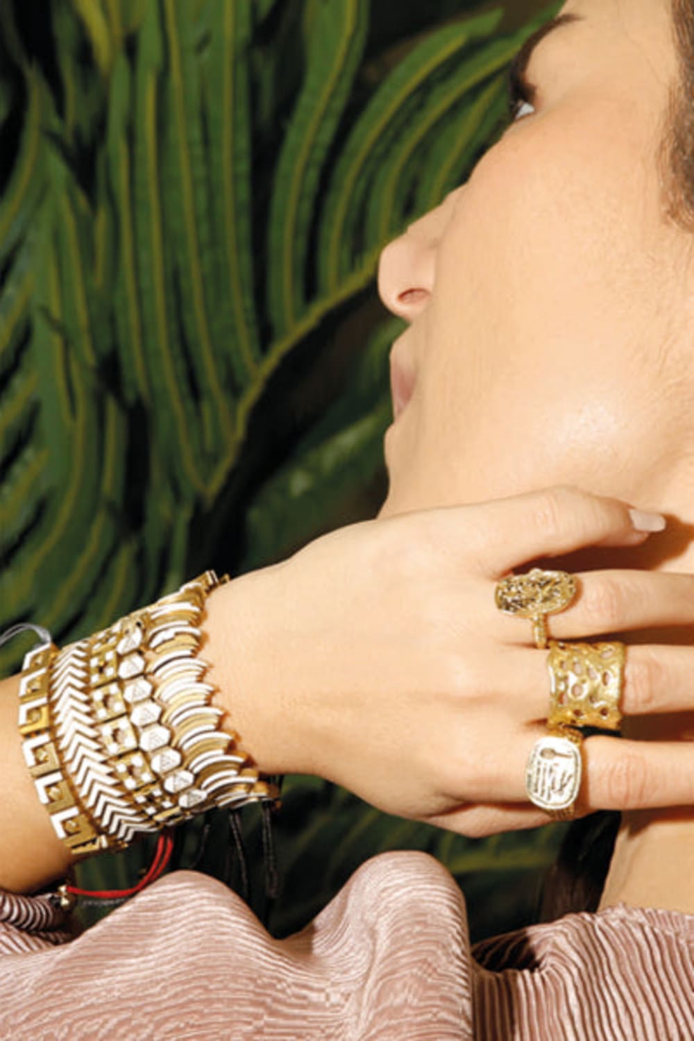 Melon-Moon Beyaz Mineli Bileklik-Bileklik-4-Milagron.com