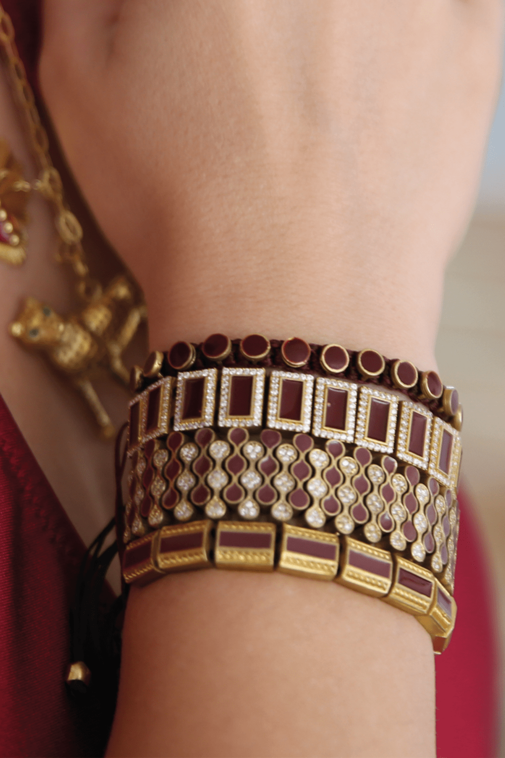 Melon-Oldies Bordo Mine Bileklik-Bileklik-2-Milagron.com