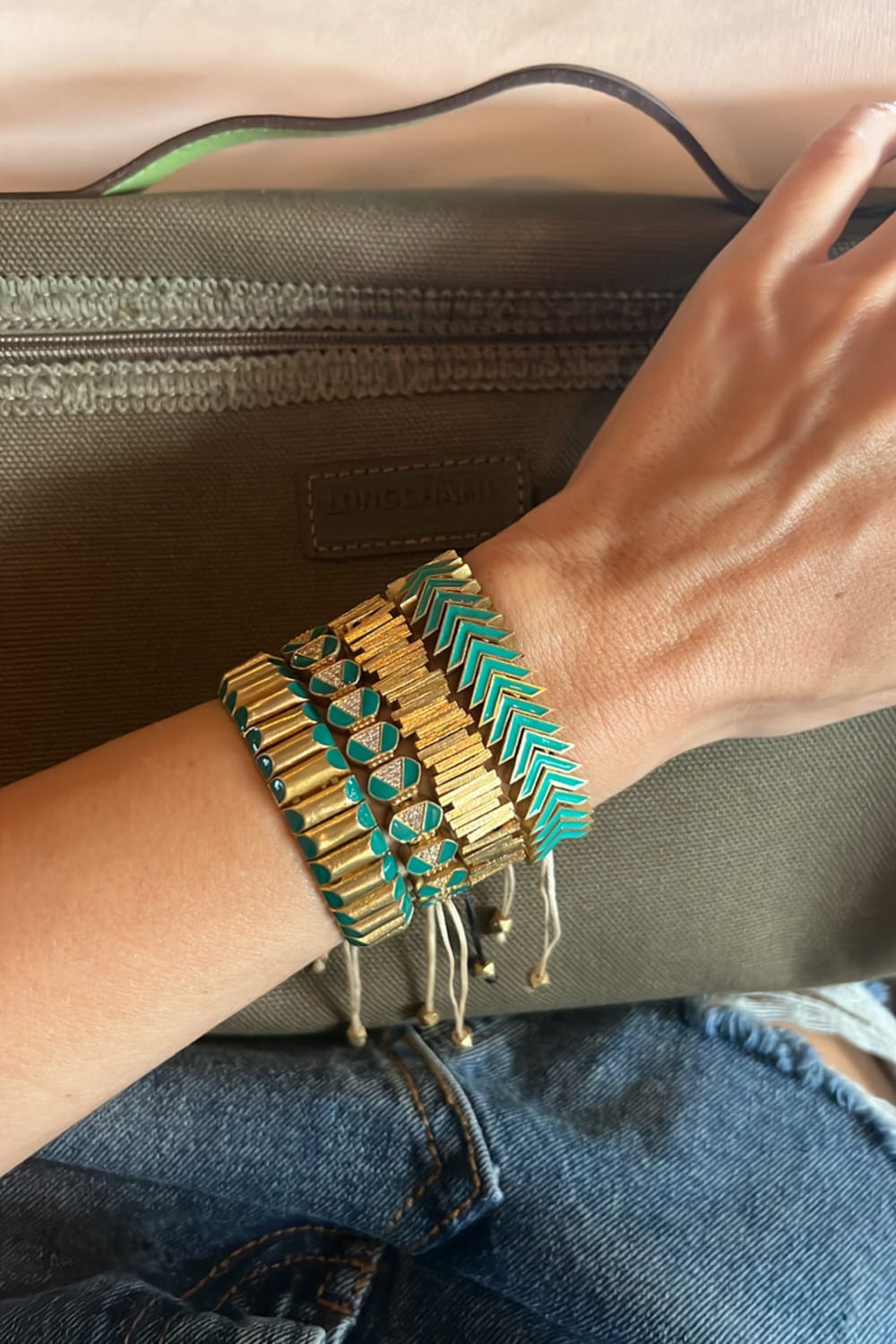 Melon-Sasha Yeşil Mine Bileklik-Bileklik-2-Milagron.com