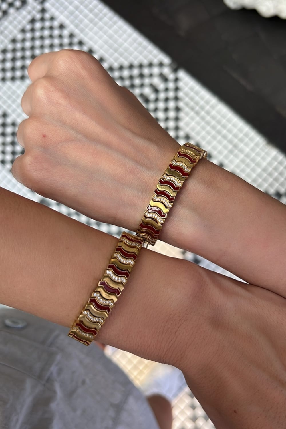 Melon-Seagull Taşlı Bordo Mine Bileklik-Bileklik-2-Milagron.com