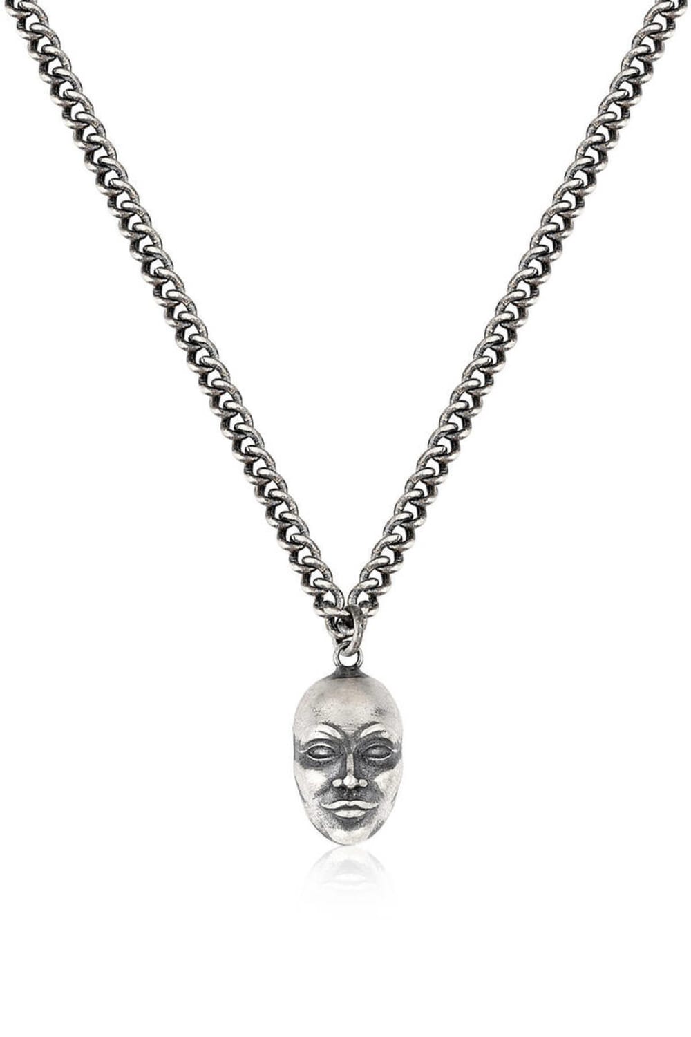 Melon-Silver Face 925 Ayar Gümüş Kolye-Kolye-1-Milagron.com