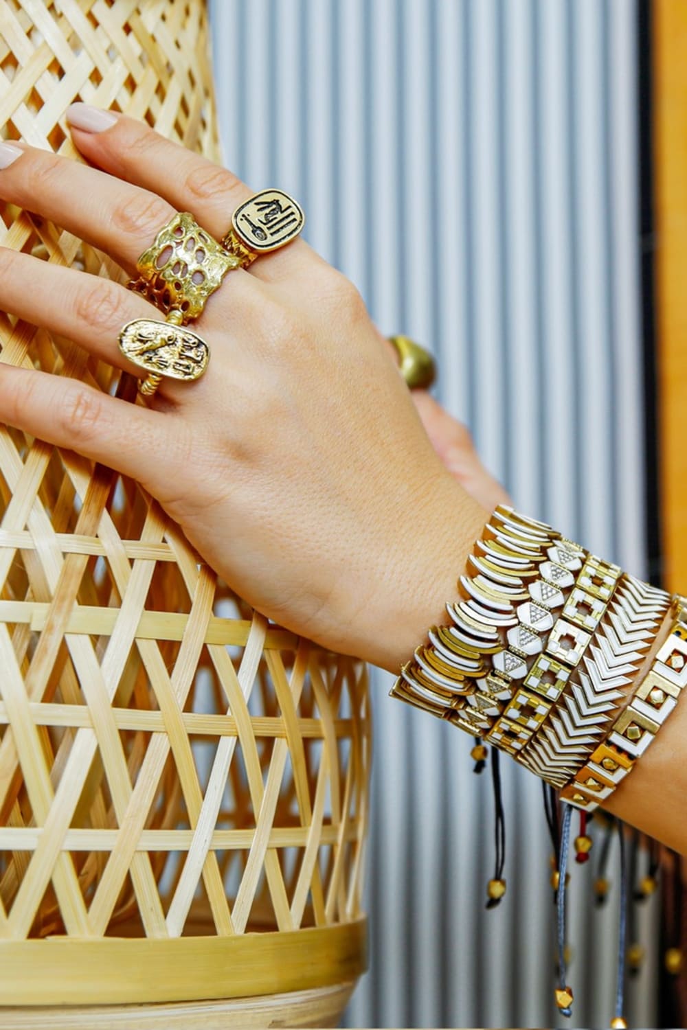 Melon-White Checkers Bileklik-Bileklik-2-Milagron.com