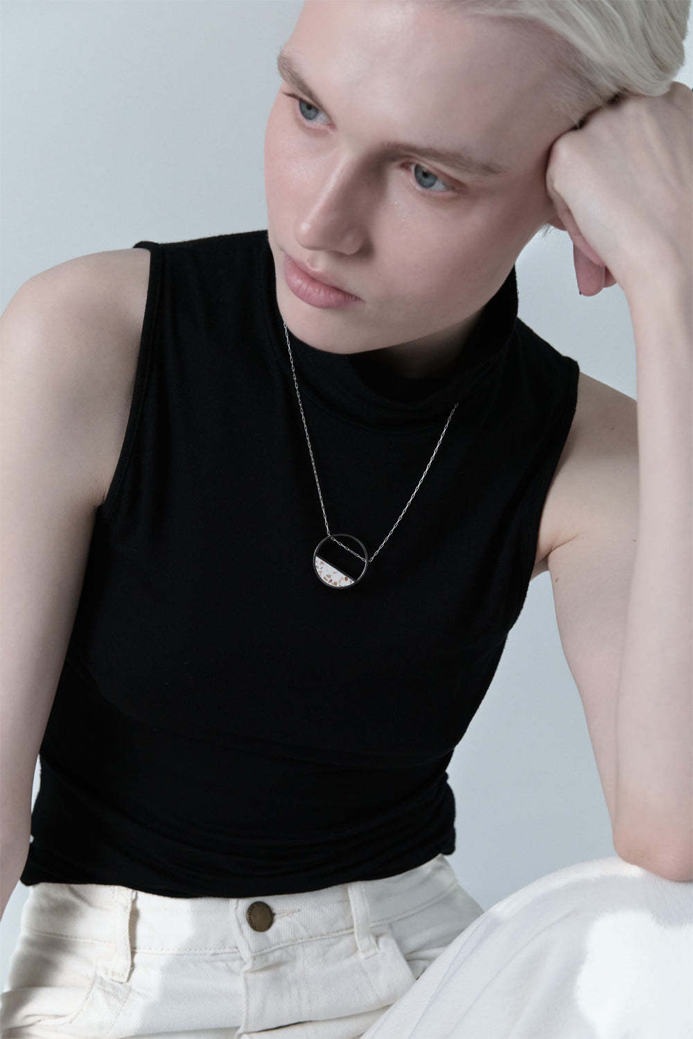 Hurne Beton Gümüş Kolye - 4