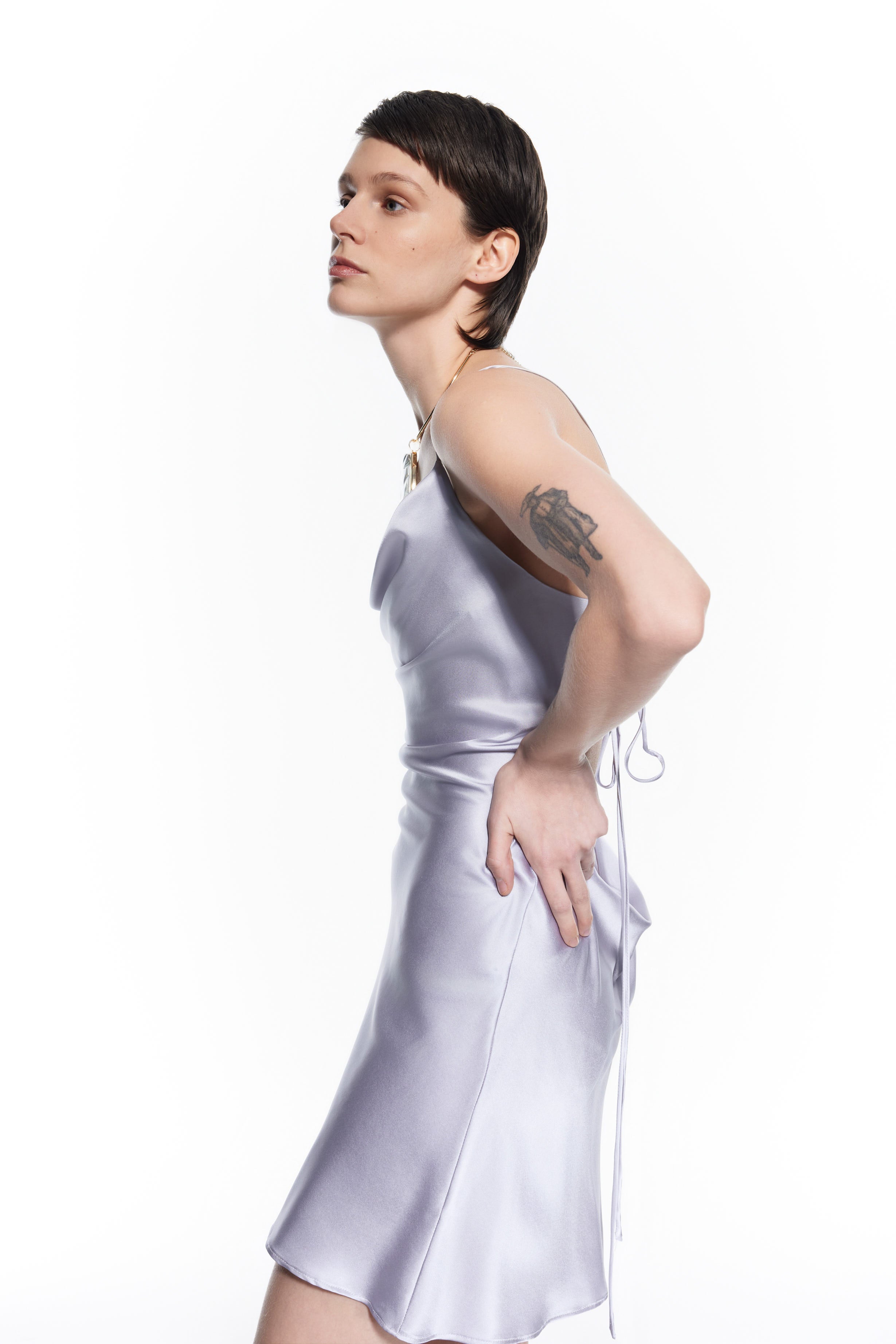 Arte Silk Dress Baby Blue
