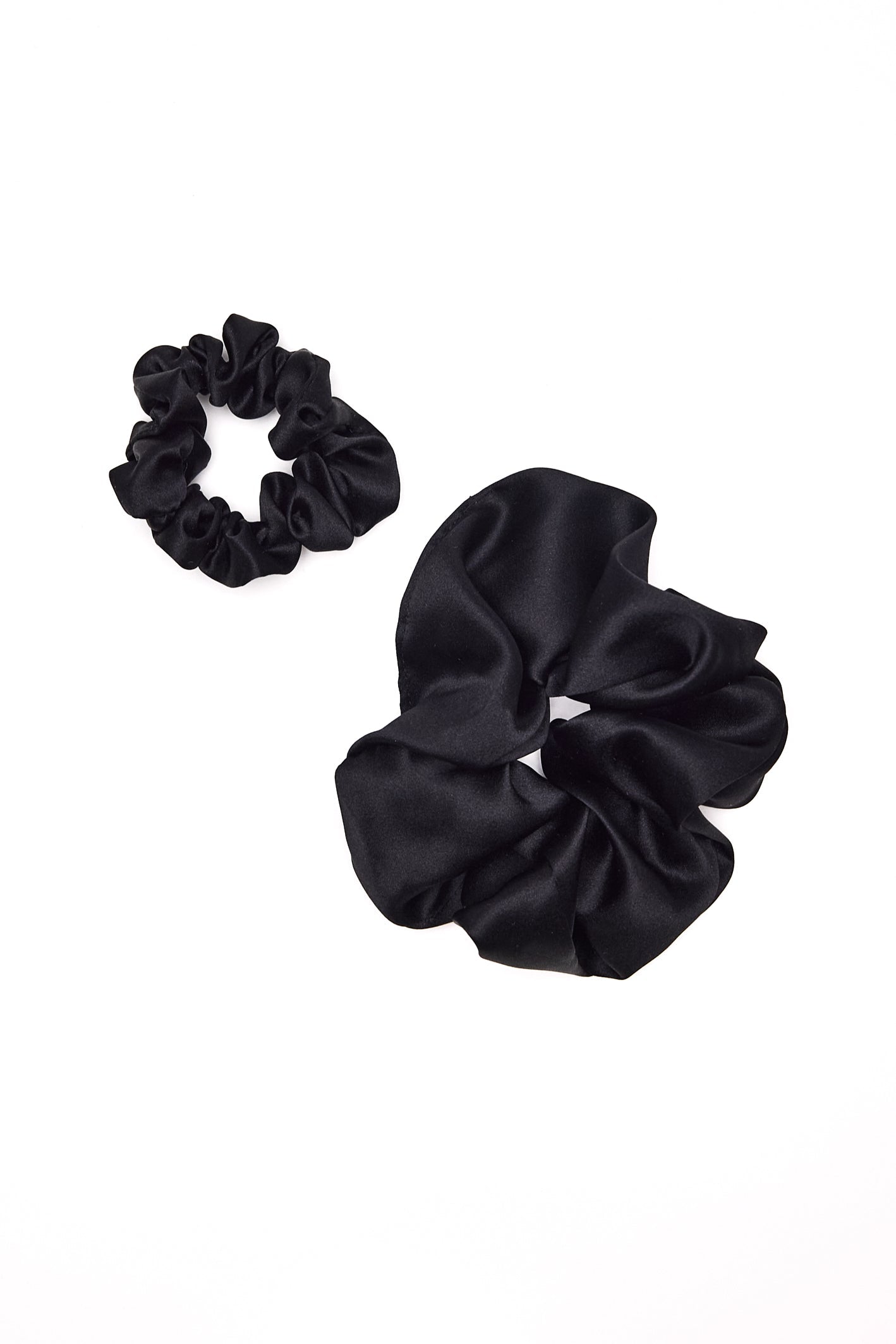 Mers Silk-Pure Silk Scrunchie Set-2-Milagron.com