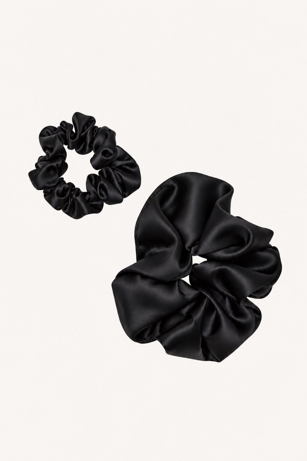 Pure Silk Scrunchie Black