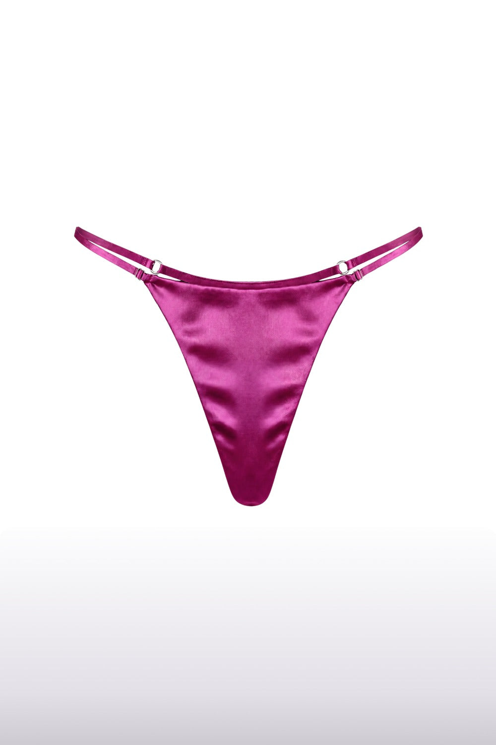 Triangle Silk Thong Fuschia - 0
