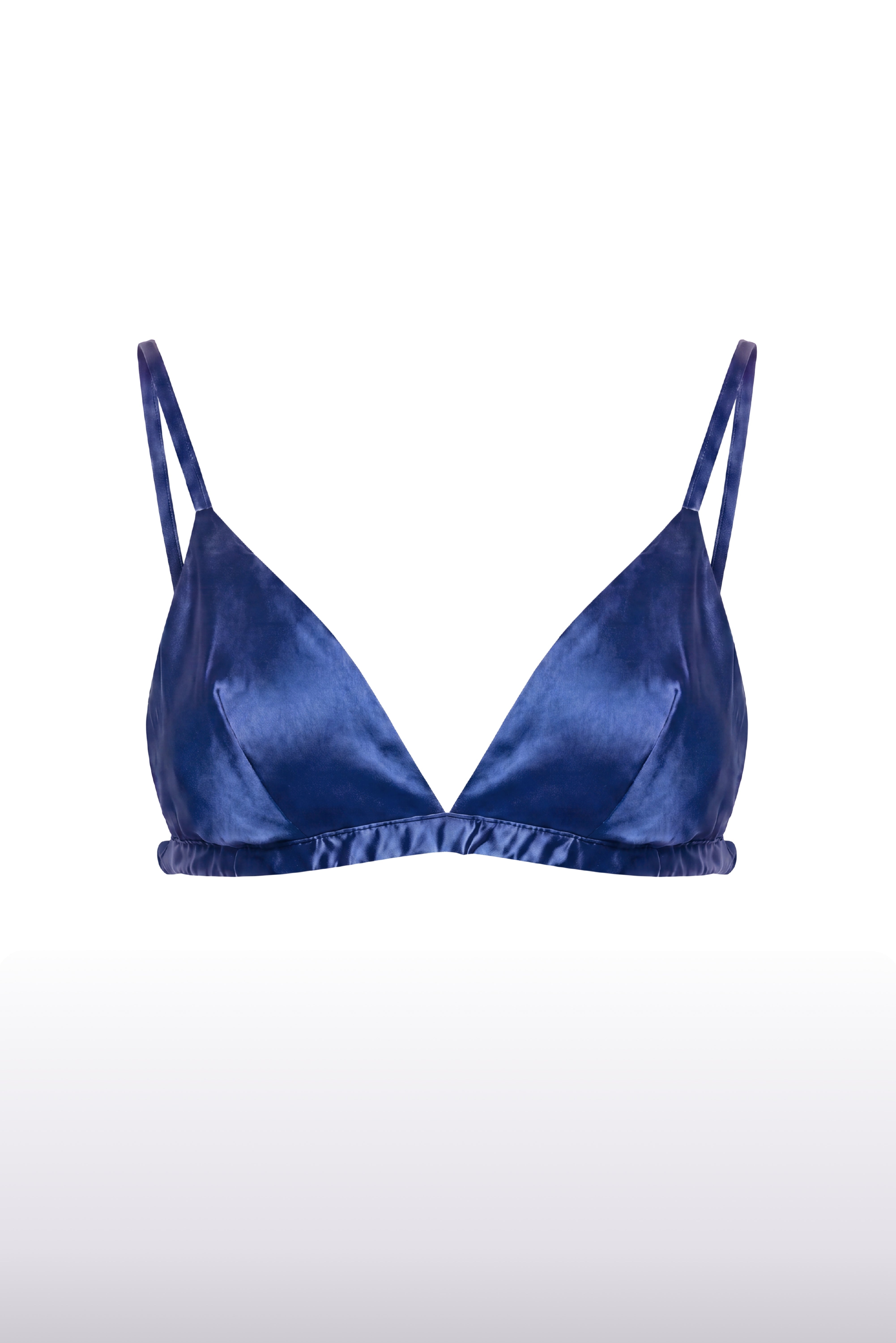 Triangle Silk Bra Night Blue - 0