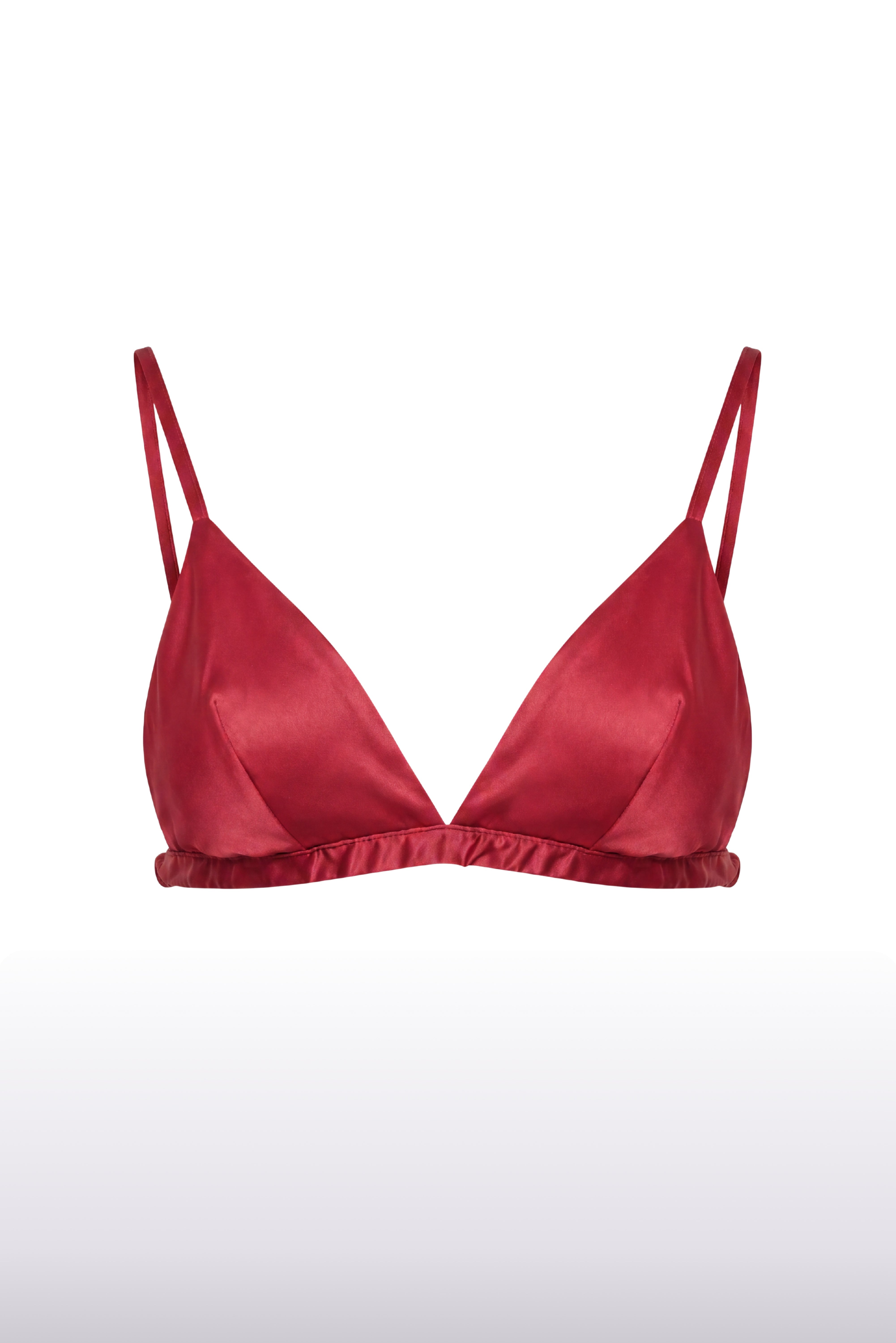 Triangle Silk Bra Red - 0