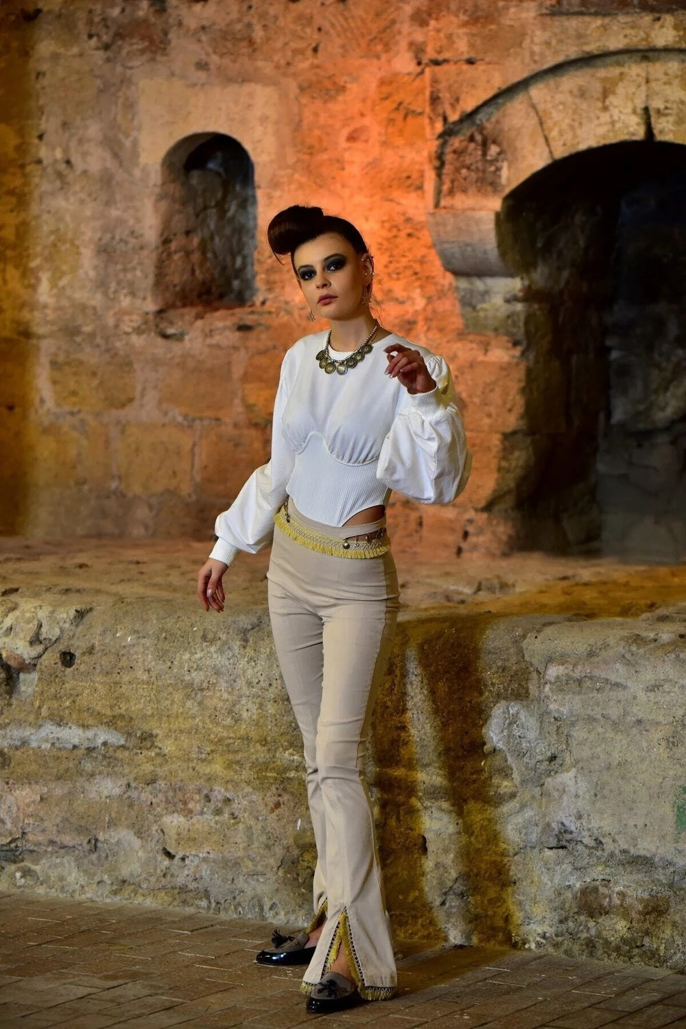 Cut-out Detaylı Beyaz Sweat Bodysuit - 0