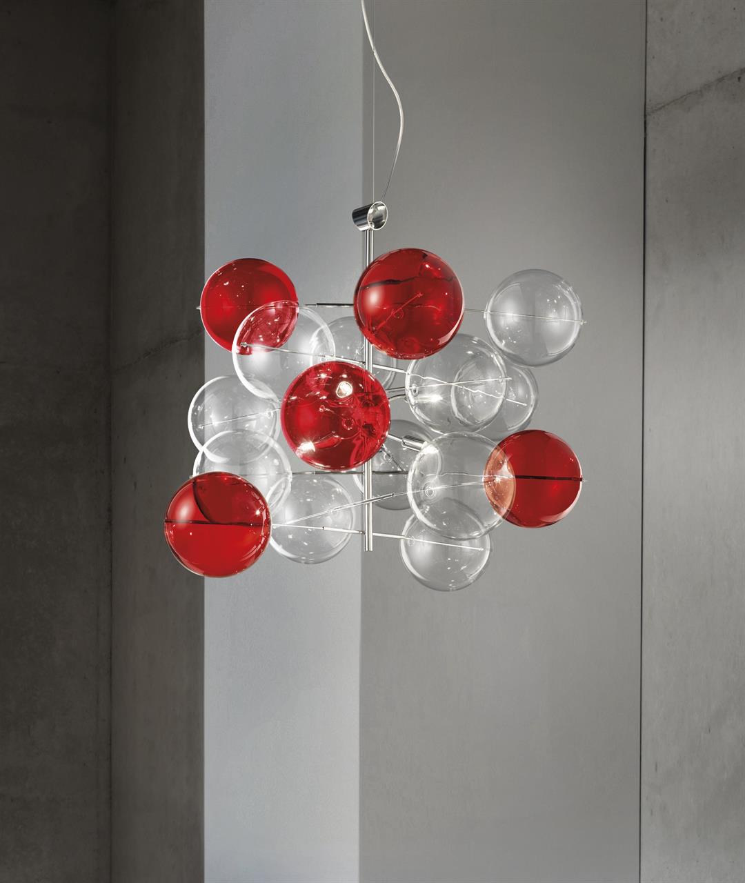 Atom Sarkit 6L Kri̇stal-Kirmizi Ø60X55 Cm G9 6X40W