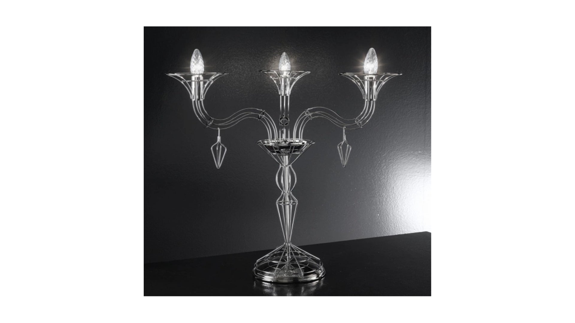 Dedalo Masa Lambasi 3L Krom Ø70X60 Cm E14 3X40W