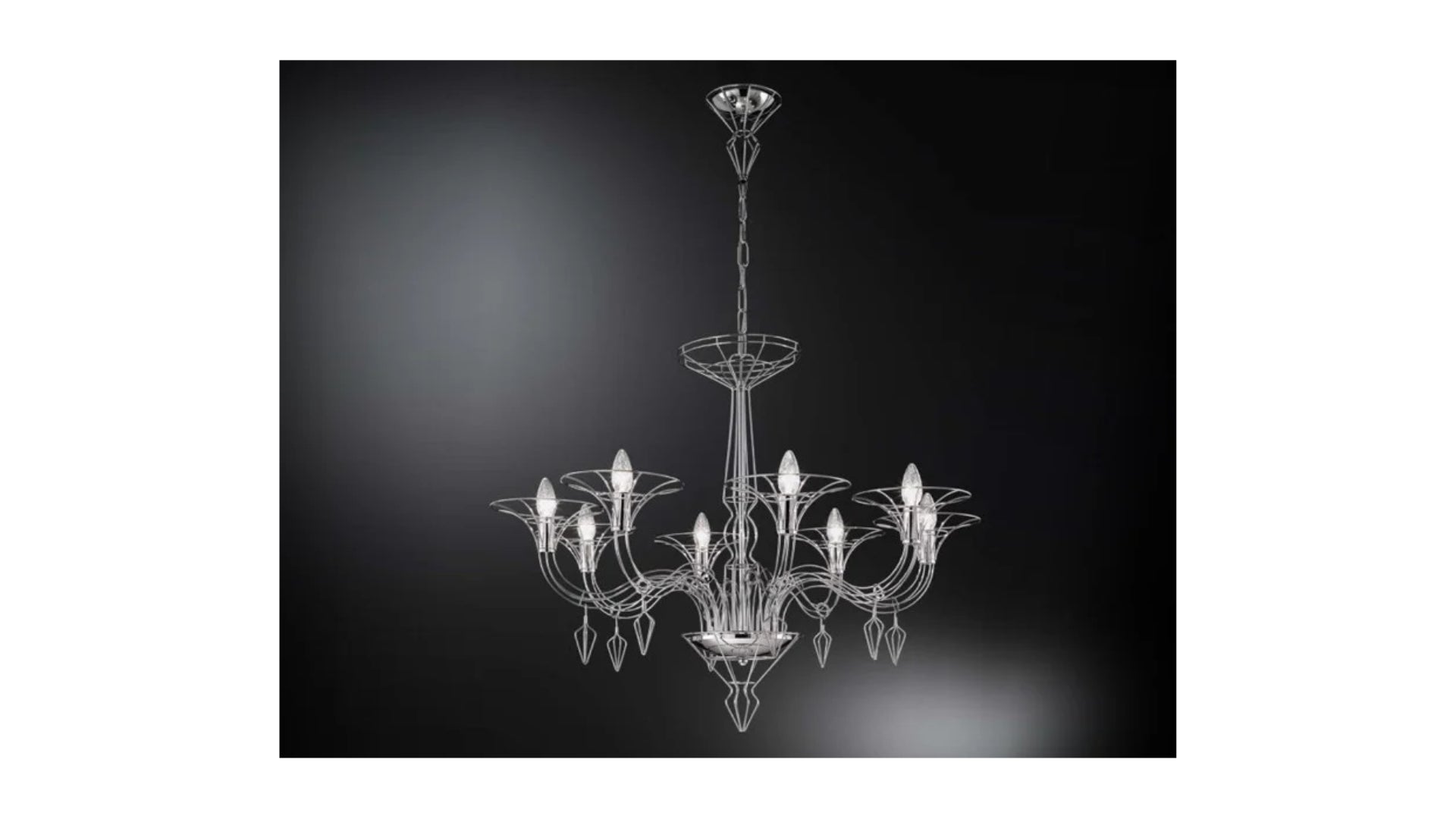 Dedalo Sarkit 8L Krom Ø90X130 Cm E14 8X40W