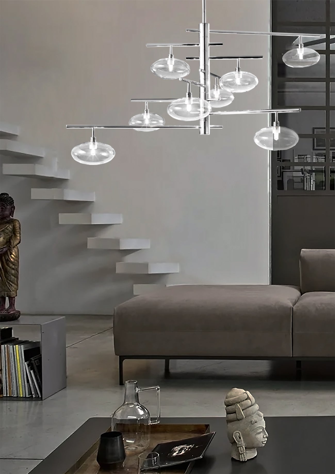 Dolce Sarkit 8L Krom-Kri̇stal Ø105X90 Cm G9 8X25W