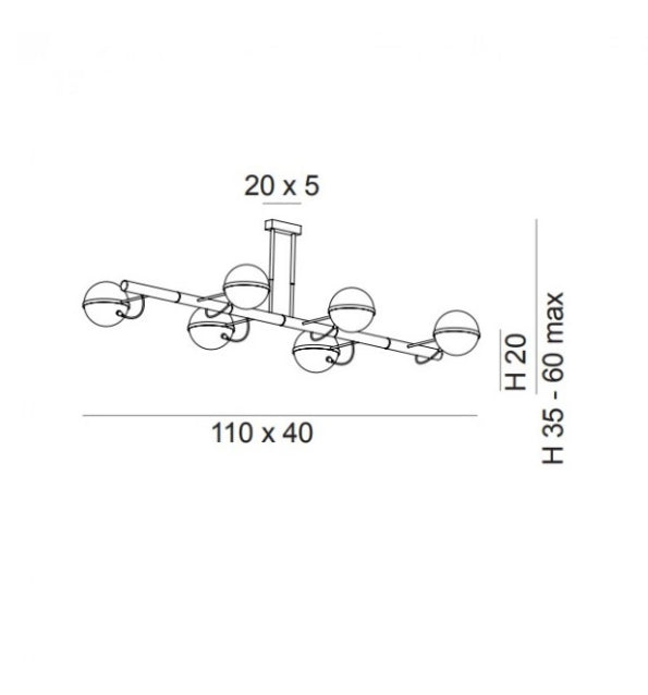Giro Sarkit 6L Gold-Beyaz Ø110X40 Cm G9