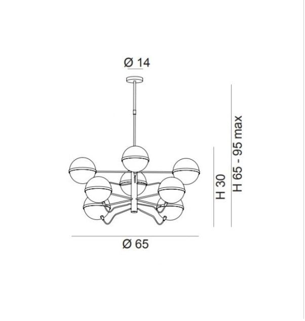 Giro Sarkit 8L Gold-Beyaz Ø65X30 Cm G9