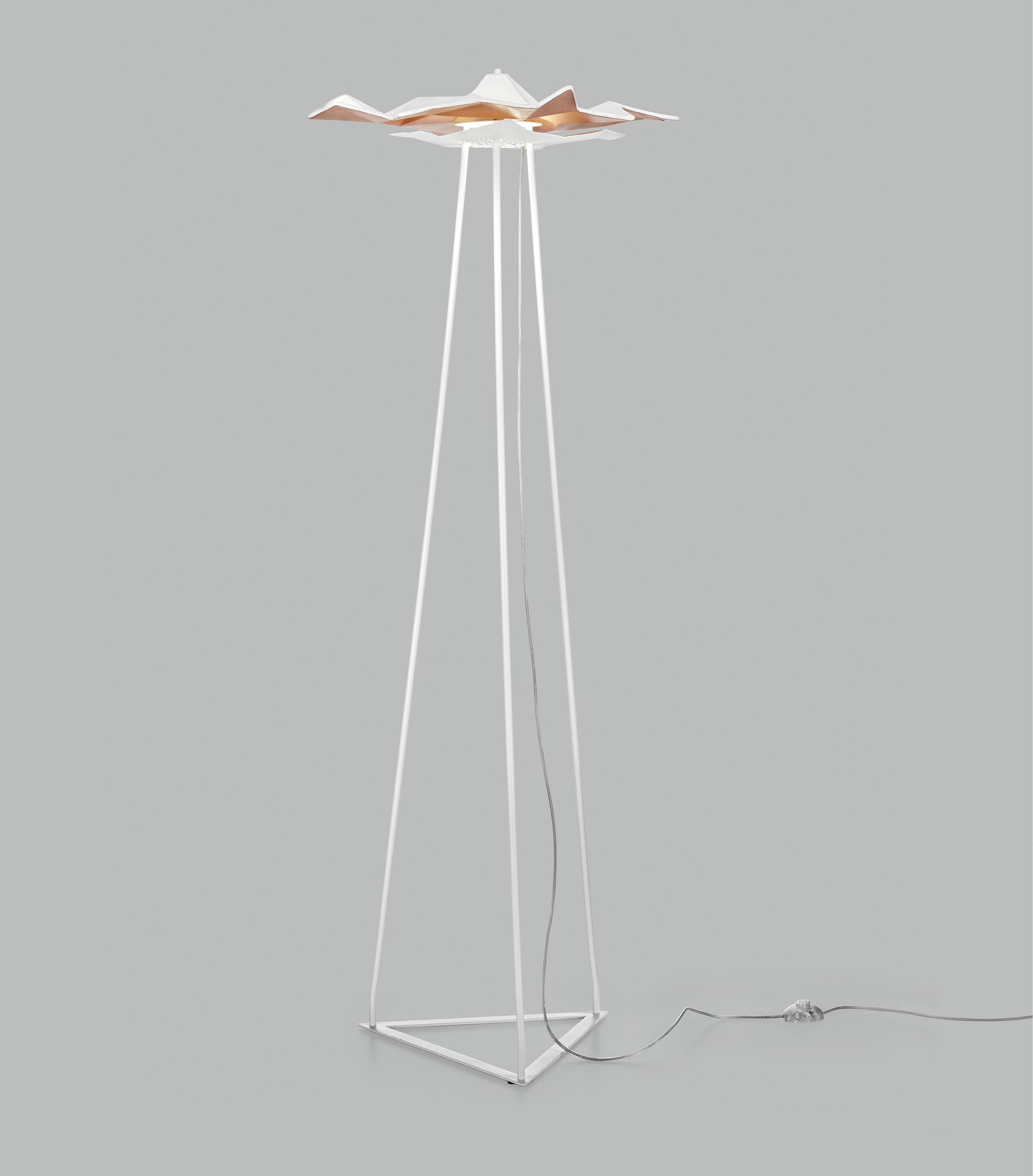 Sierra Lambader 1L Beyaz-Copper Leaf Ø60X175 Cm Led 1X15W