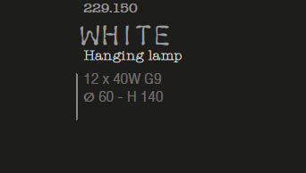 Tropic Sarkit 12L Beyaz-Gold Ø60X140 Cm G9 12X40W