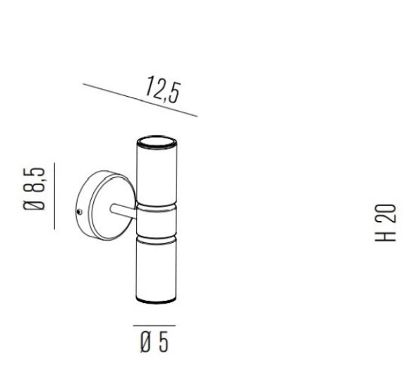 Turbo Apli̇k 2L Bakir Ø5X20 Cm Gu10 2X50W